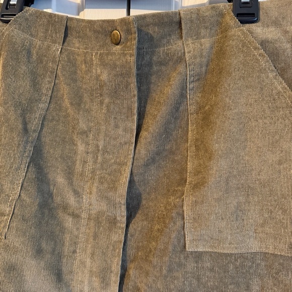 addie Corduroy Mini Skirt- Army Green- Large - Picture 6 of 11